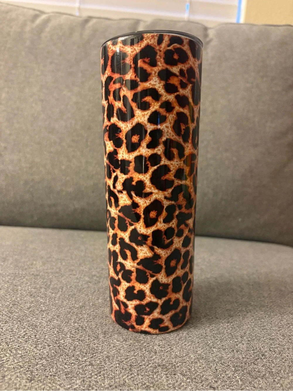 Leopard Print Decorative Tumbler - Brown